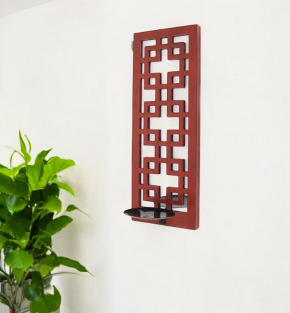 Red Wood Hanging Dimensional Sculpture