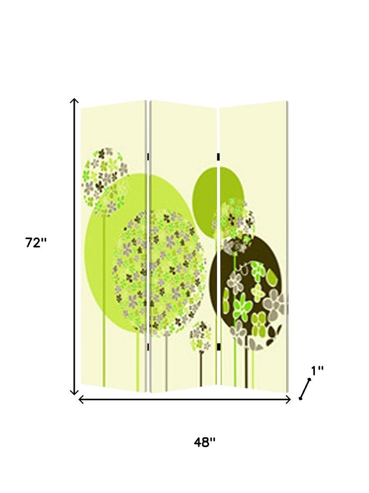 48 X 72 Multi Color Wood Canvas Floral Buds Screen