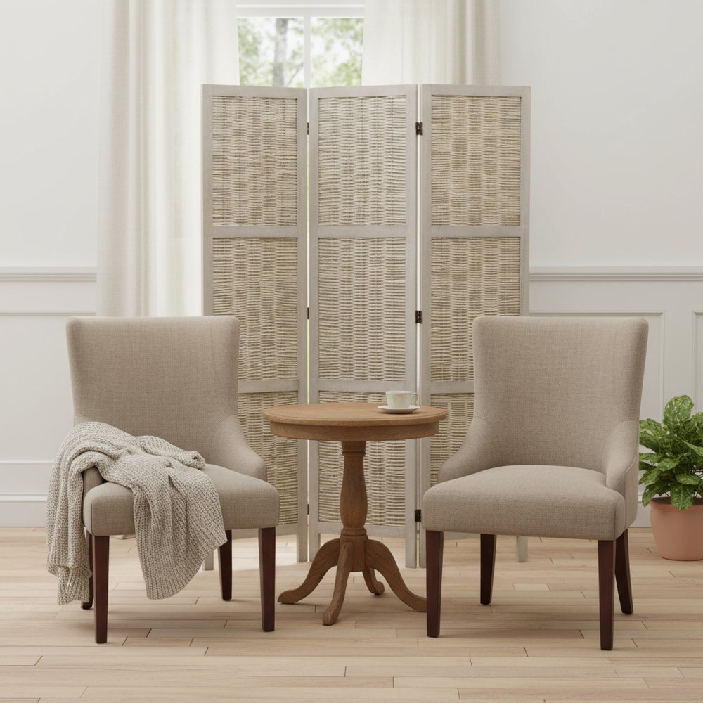 52 X 67 Beige Wood Screen