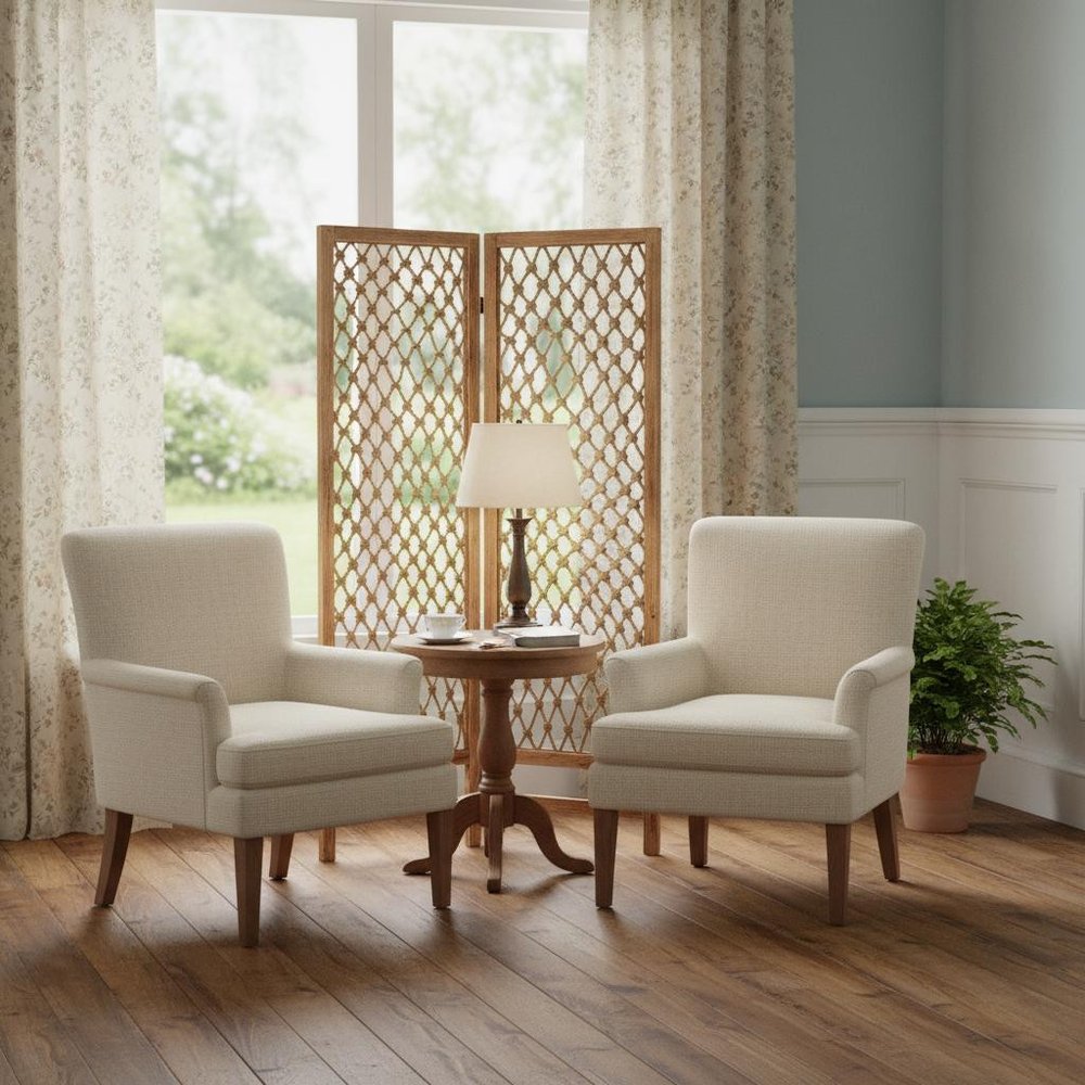 60 X 69 Natural Rope Wooden Screen