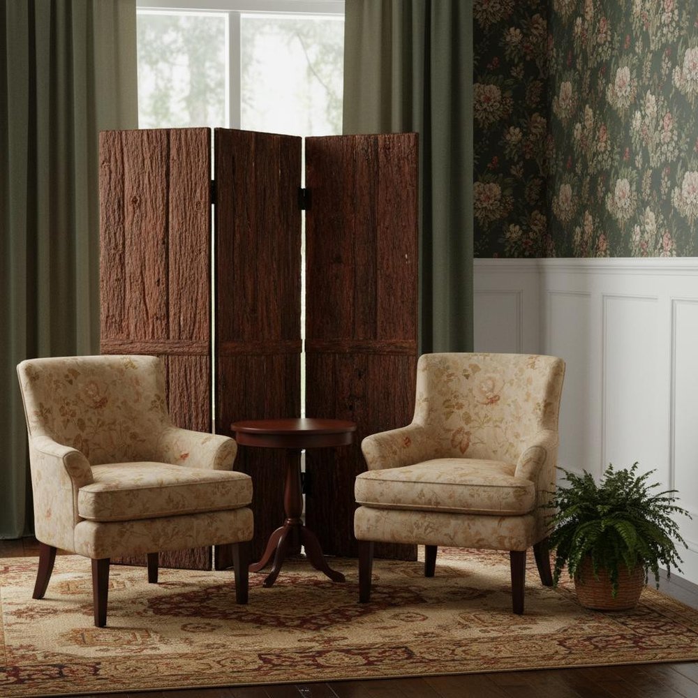 62" X 72" Brown Wood Tahoe Screen