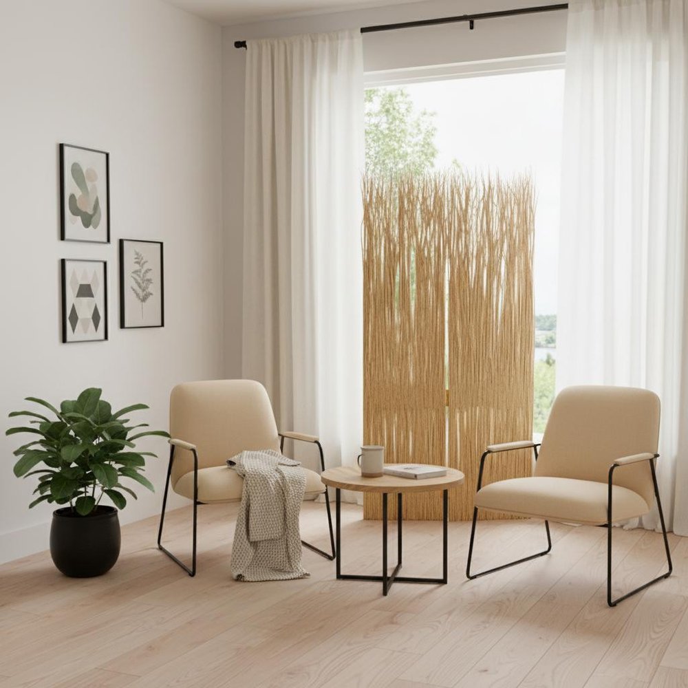 63" X 84" Natural Willow Adirondack Screen