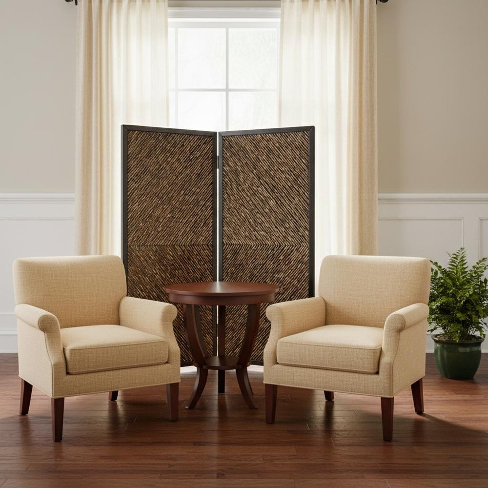 63" X 84" Multi Color Wood Screen