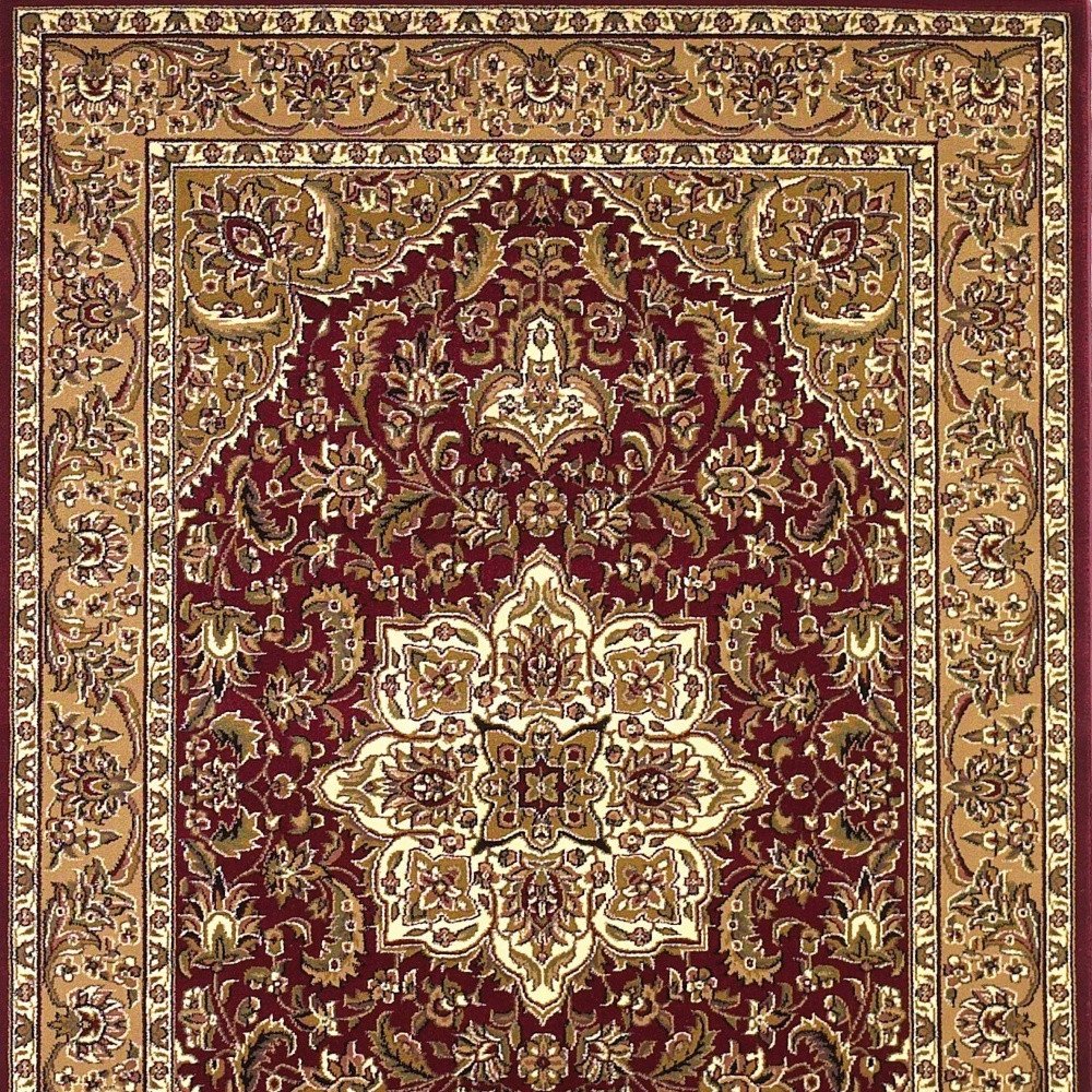 7' X 10' Polypropylene Red Or Beige Area Rug