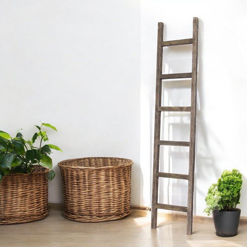 73" X 15" Espresso Wood Hanging Dimensional Sculpture