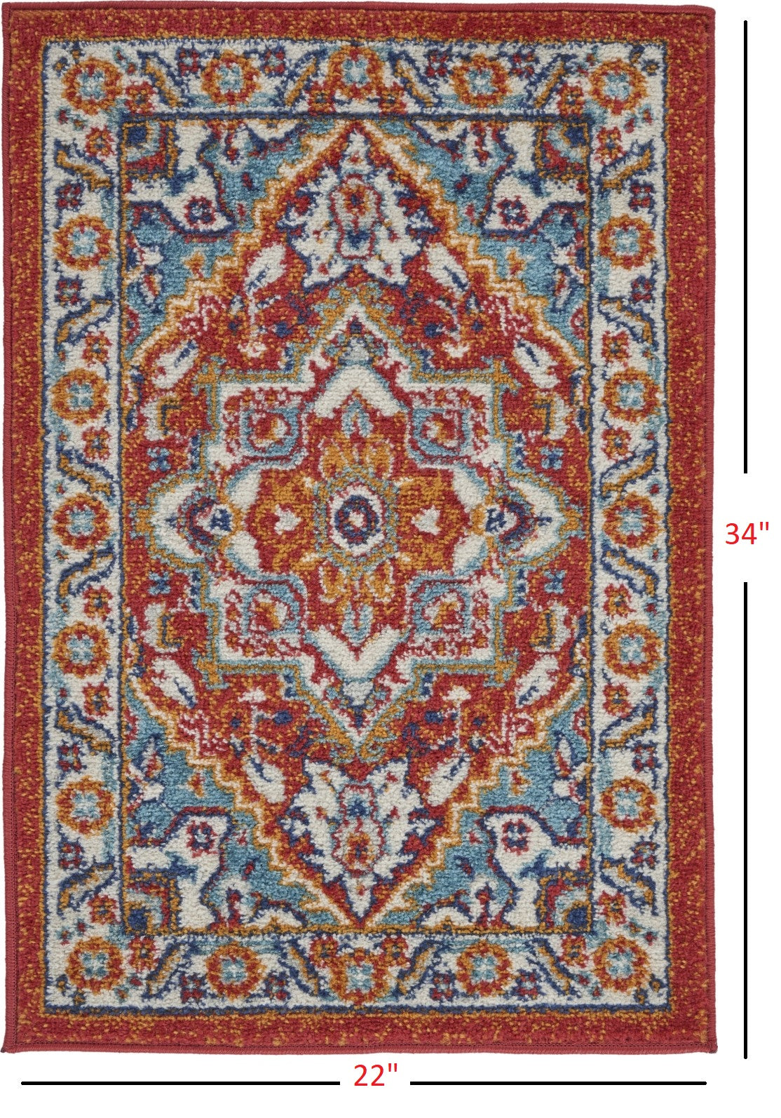 2' X 3' Gray Power Loom Area Rug