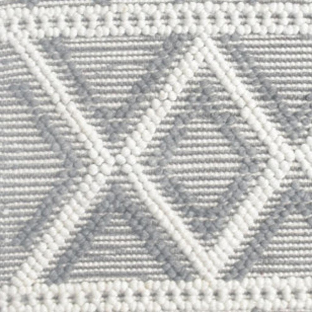 9' X 13' Gray Ivory Diamonds Boho Chic Area Rug