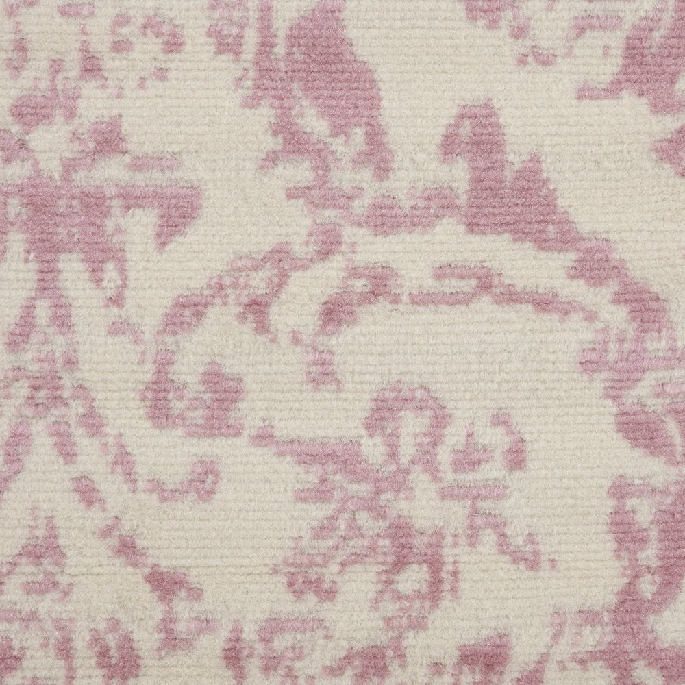 2' X 4' Cream Damask Power Loom Area Rug