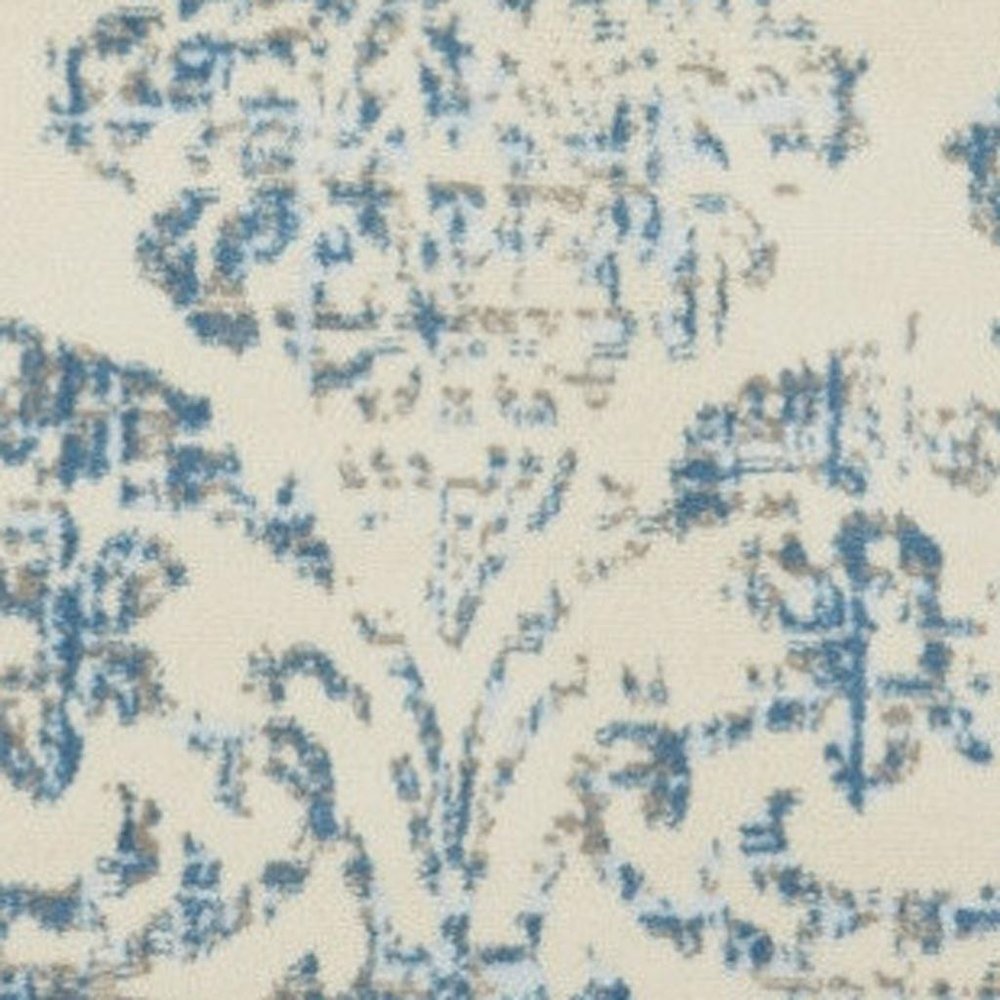 5' Cream Round Damask Power Loom Area Rug