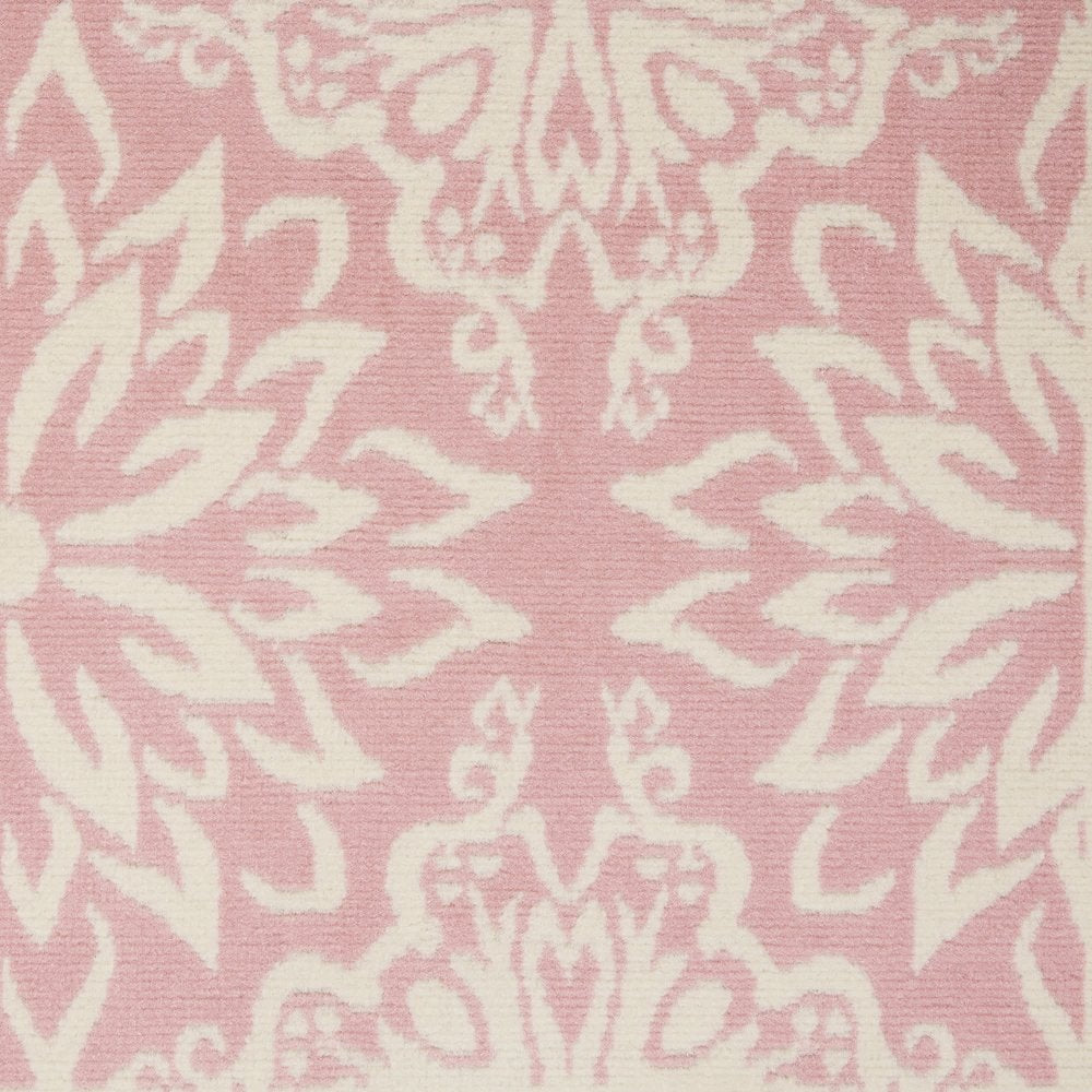 5' X 7' Pink Floral Power Loom Area Rug