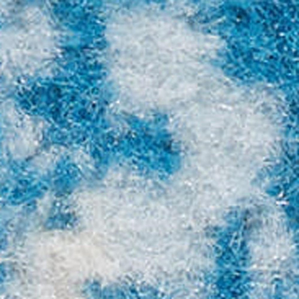 8' Blue Damask Power Loom Runner Rug