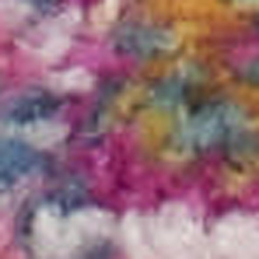 9' X 12' Blue Floral Power Loom Area Rug