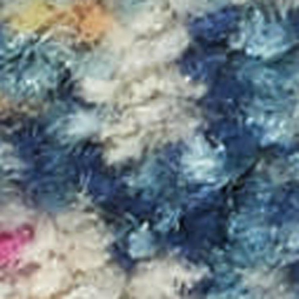 9' X 12' Light Blue Floral Power Loom Area Rug