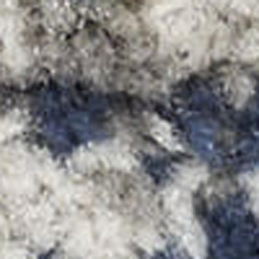 10' Blue And Ivory Oriental Distressed Runner Rug