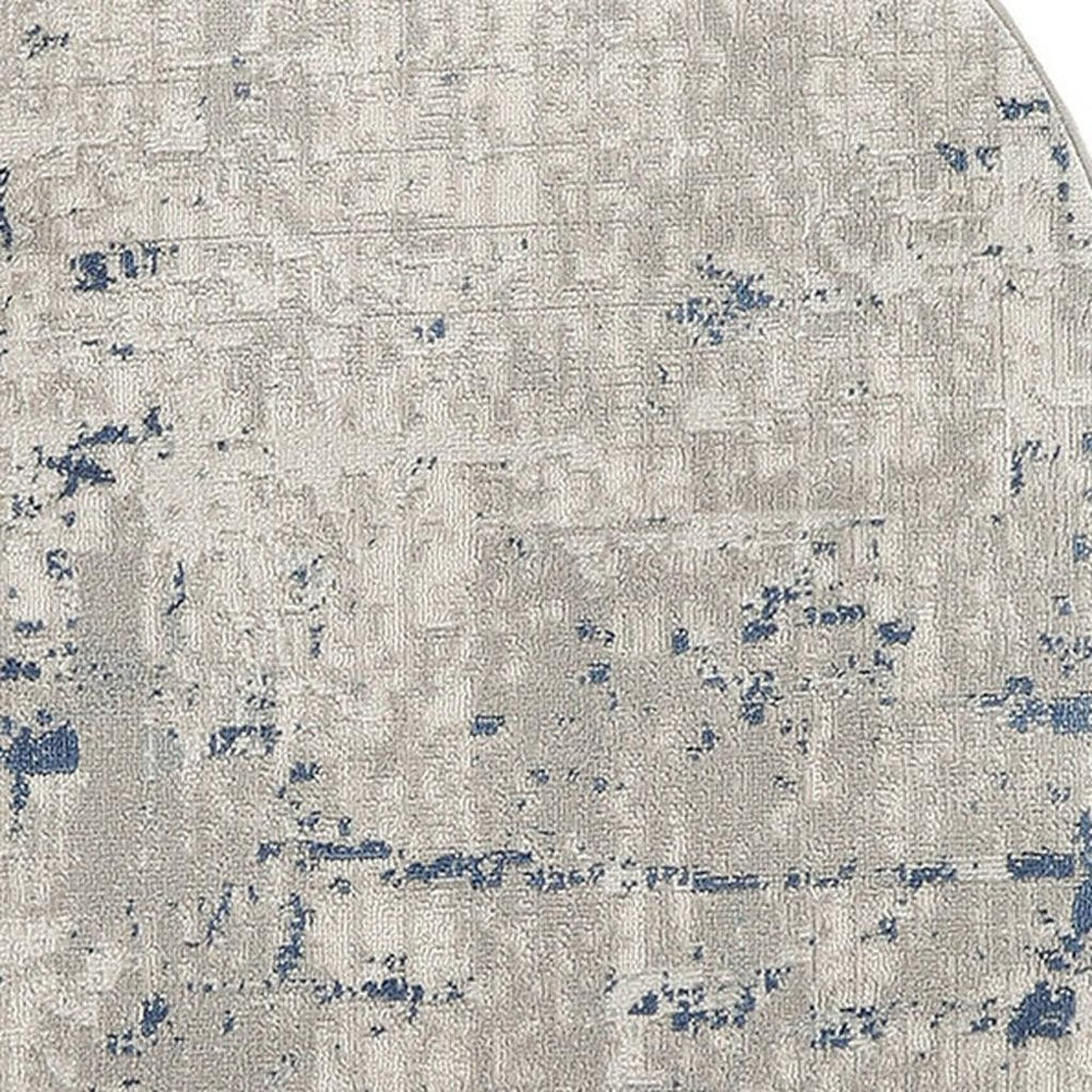 3' X 5' Gray and Ivory Abstract Power Loom Area Rug