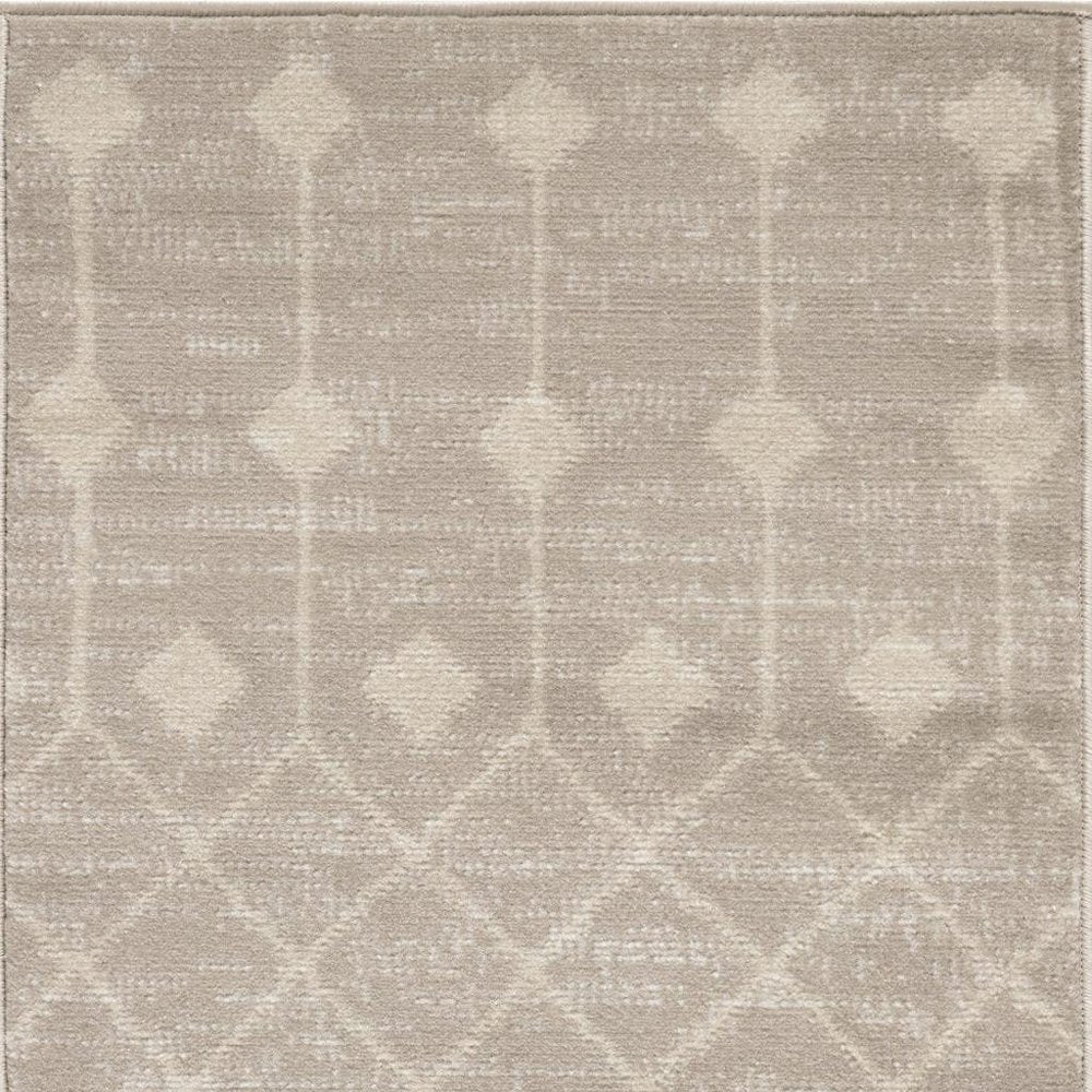 2' X 4' Beige and Ivory Moroccan Power Loom Area Rug