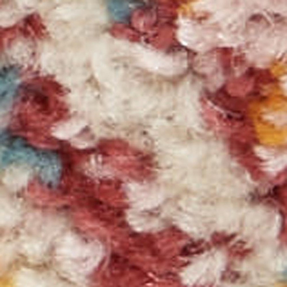 4' X 6' Cream Floral Power Loom Area Rug