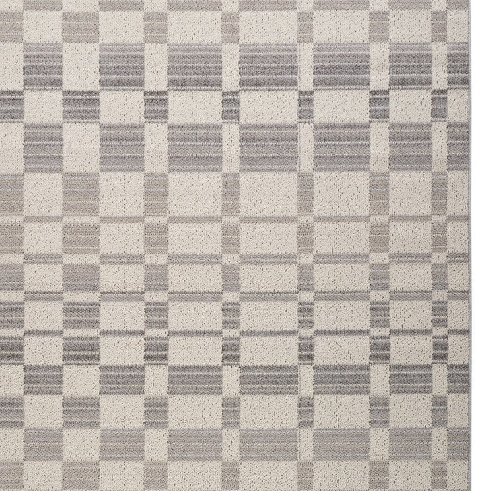 5' X 8' Gray and Beige Moroccan Distressed Area Rug