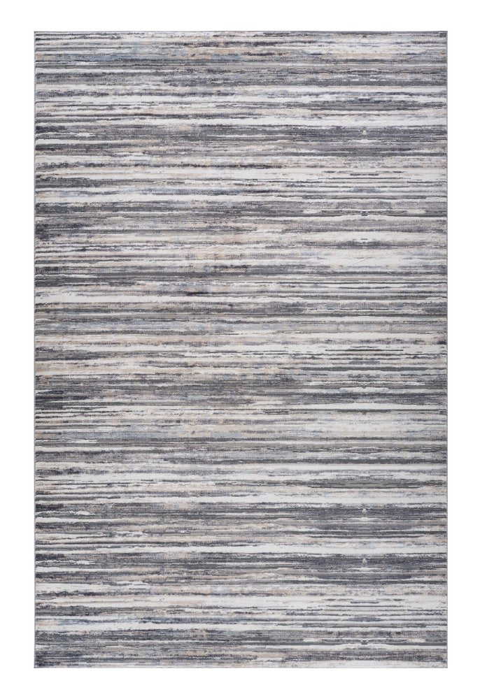 4' X 6' Blue and Gray Abstract Distressed Area Rug