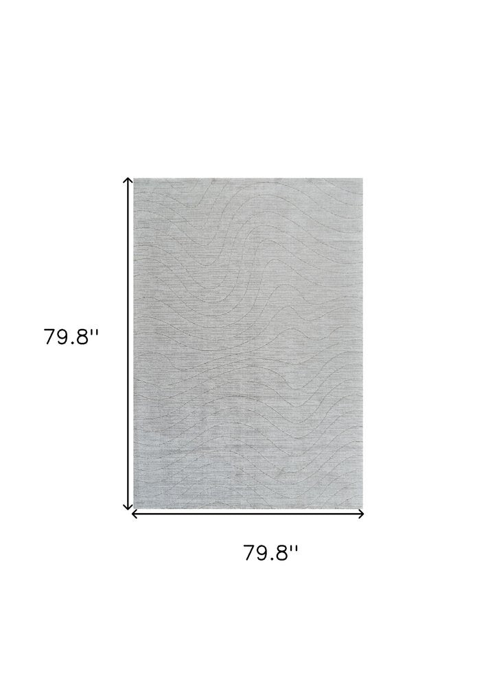 7' X 10' Gray Abstract Non Skid Area Rug