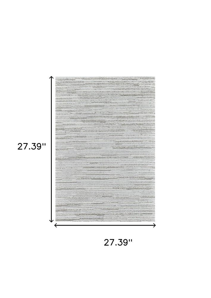 8' Gray Abstract Non Skid Runner Rug