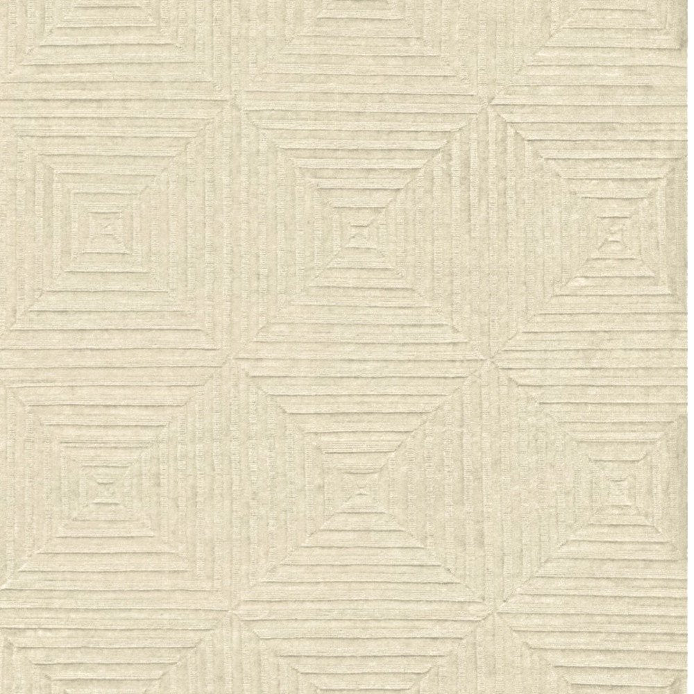 4' X 6' Ivory Wool Geometric Hand Knotted Area Rug
