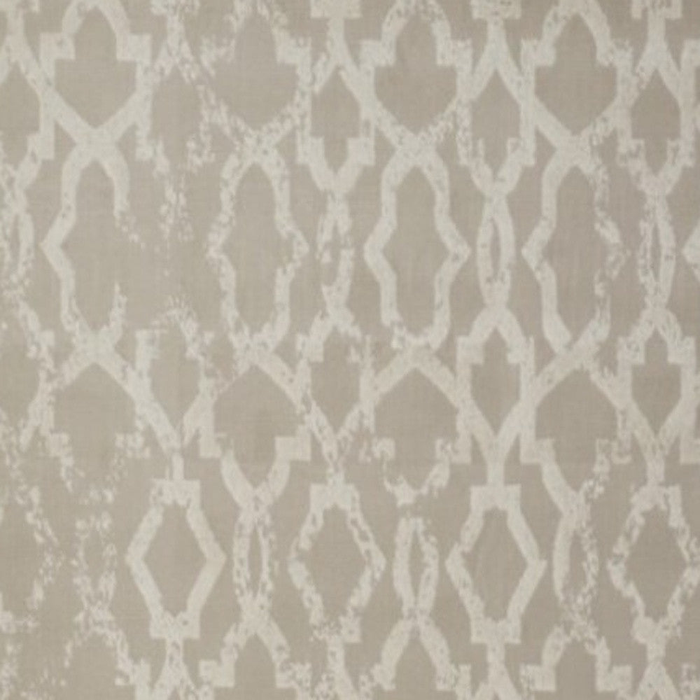 10' X 13' Gray and Silver Geometric Power Loom Worn Faded Area Rug