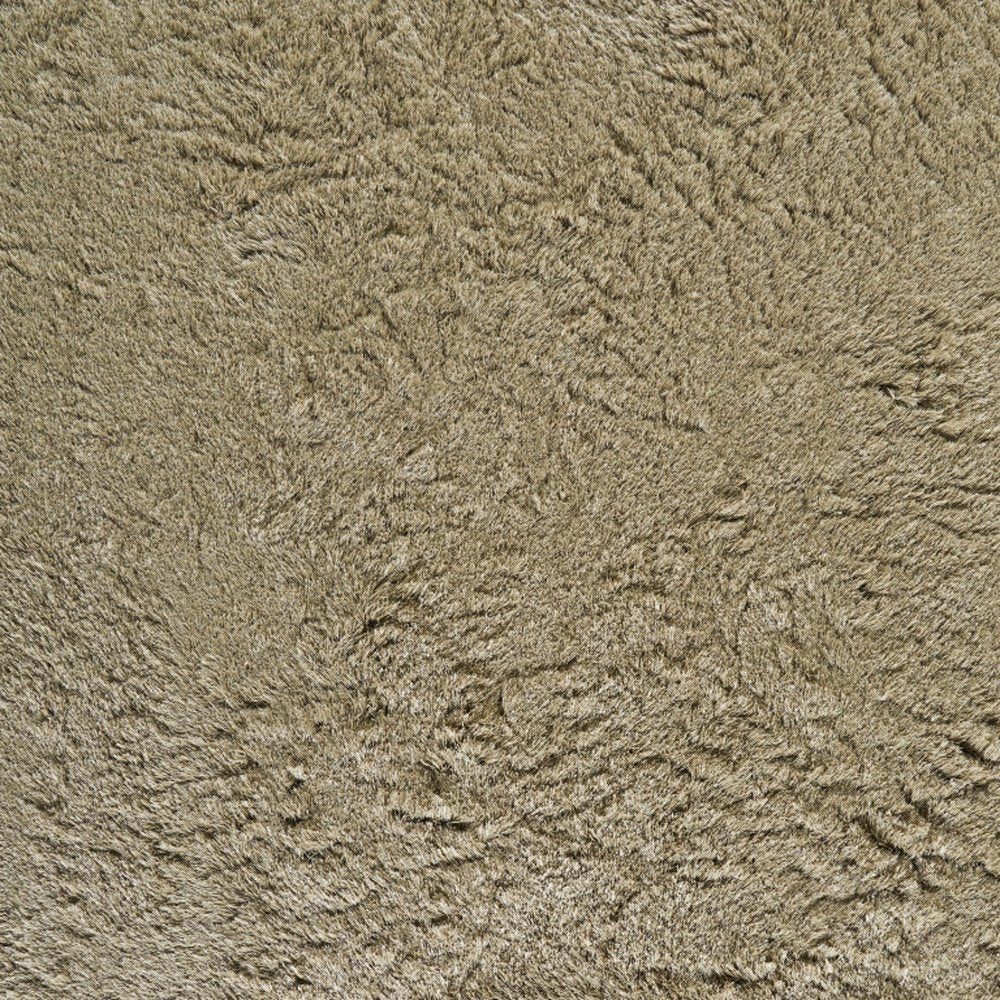 5' X 8' Tan Shag Hand Tufted Area Rug