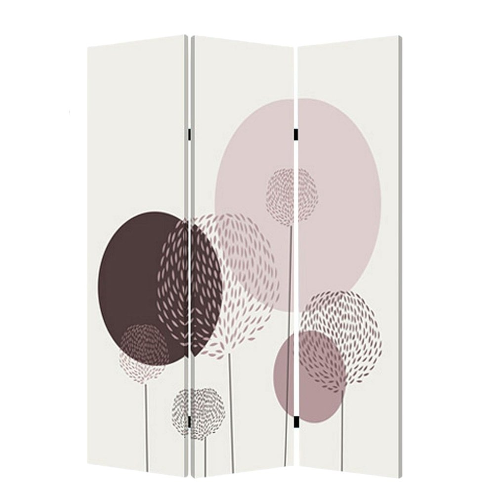 48 X 72 Multi Color Wood Canvas Floral Buds  Screen