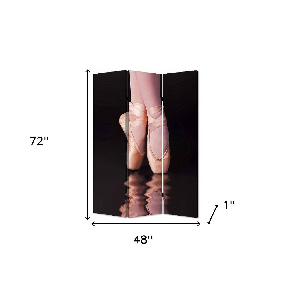 48" X 72" Multi Color Wood Canvas Ballet  Screen