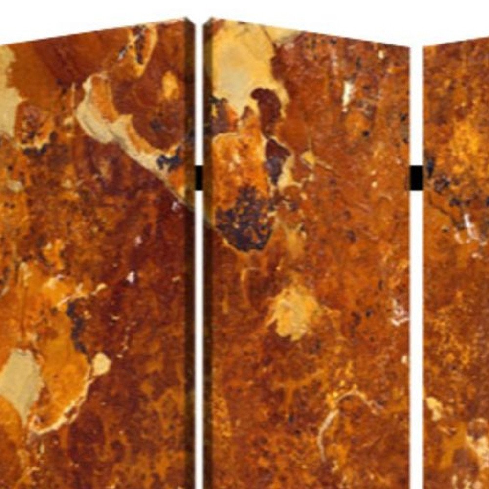 48" X 72" Multi Color Wood Canvas Brown Marble  Screen