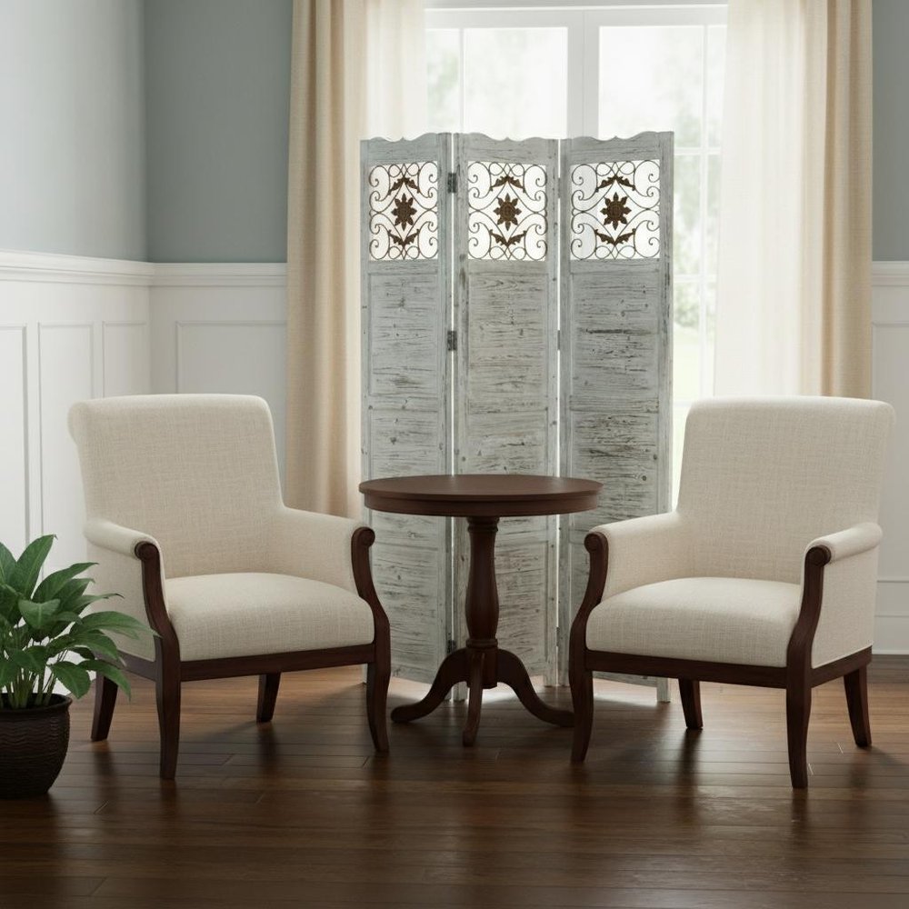 76" X 84" Blue Wood Screen