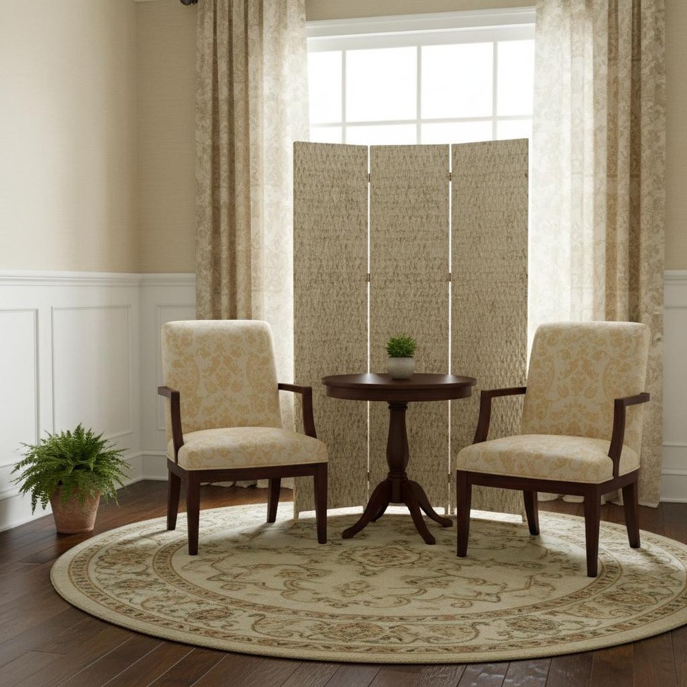 84" X 84" Silver Wood  Screen