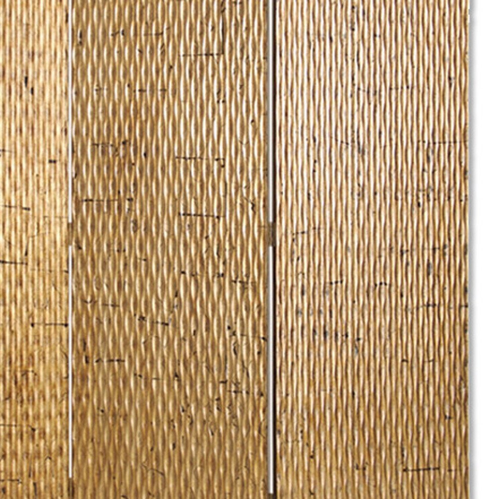 63" X 72" Silver Wood 3 Panel  Screen