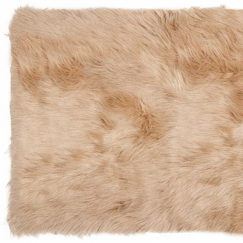 2' X 3' Black Faux Sheepskin Animal Print Washable Area Rug