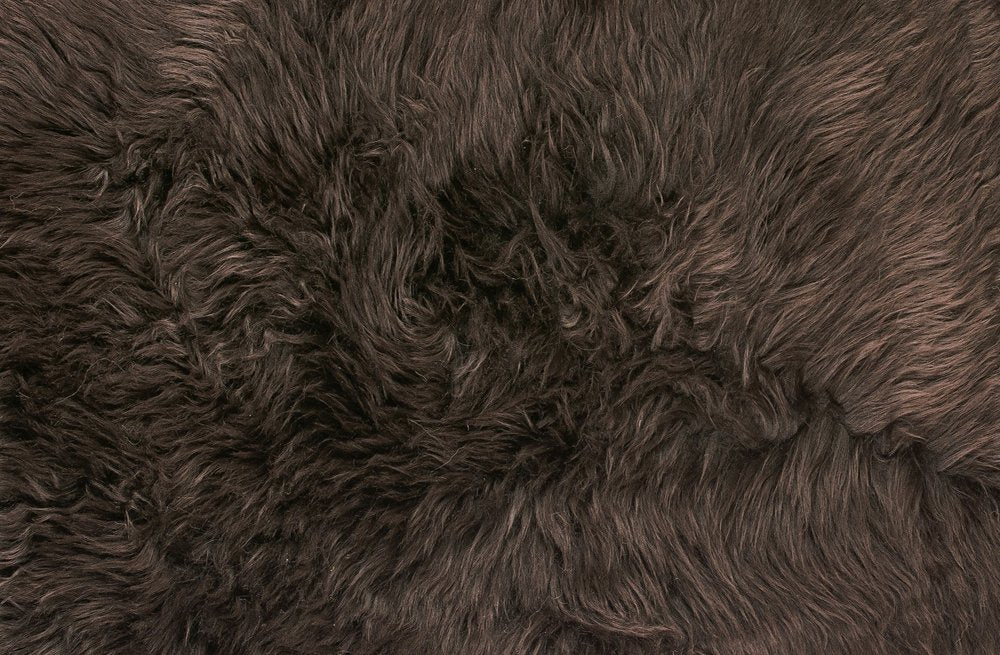 6' Chocolate Genuine Sheepskin Area Rug