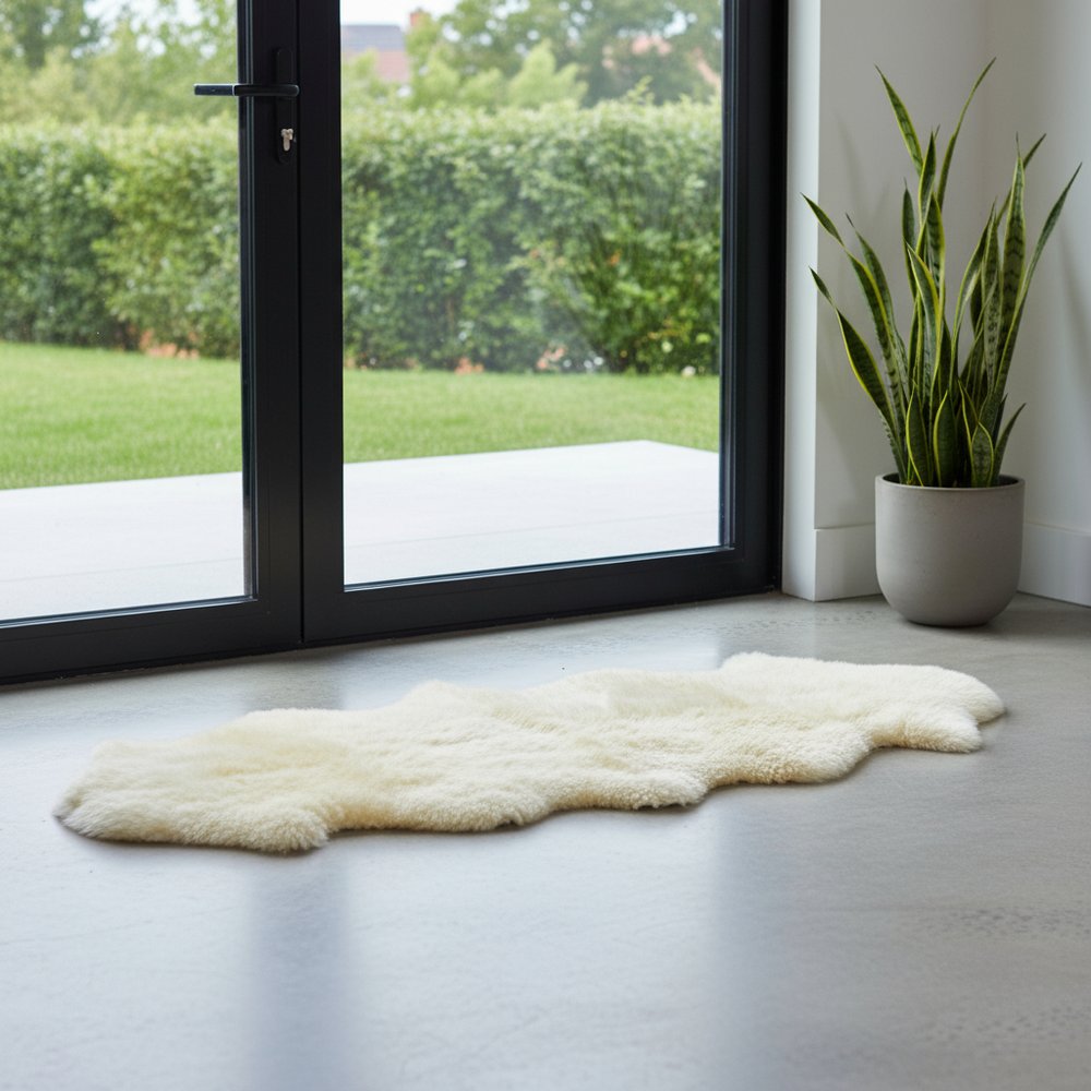 6' Chocolate Genuine Sheepskin Area Rug