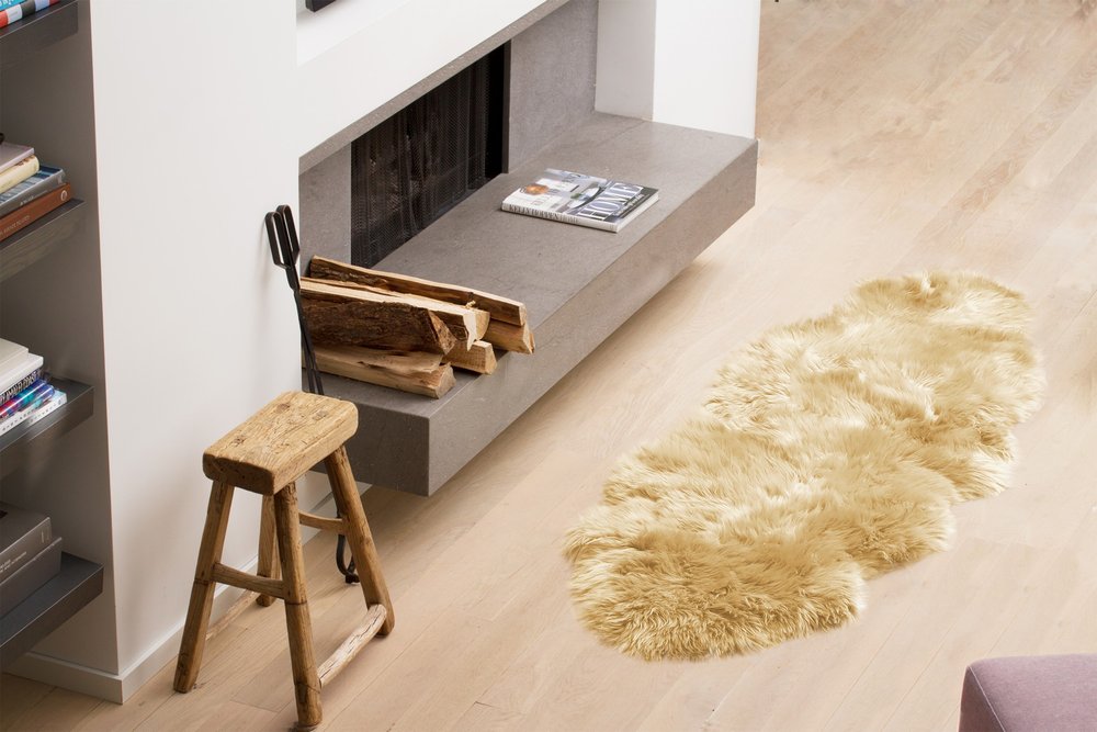 6' Chocolate Genuine Sheepskin Area Rug