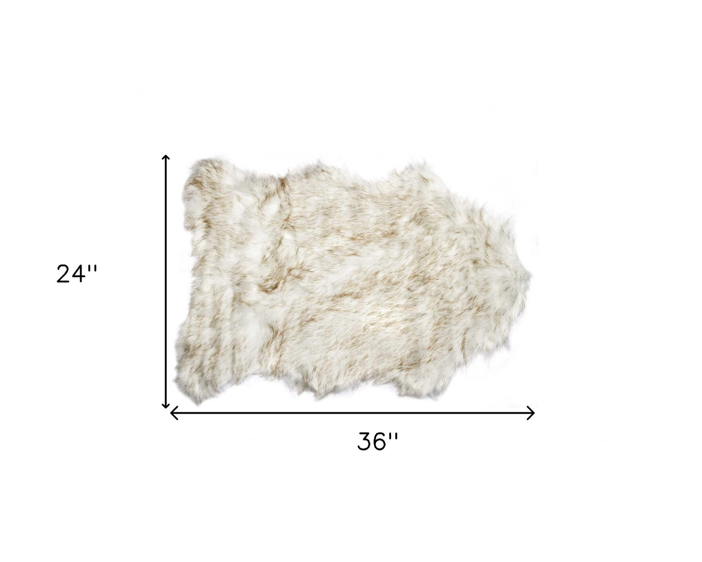 2' X 3' Black Faux Sheepskin Animal Print Washable Area Rug