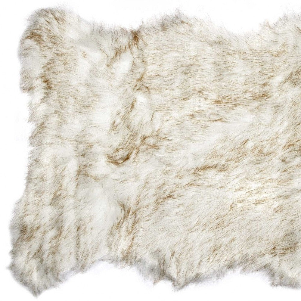 2' X 3' Black Faux Sheepskin Animal Print Washable Area Rug