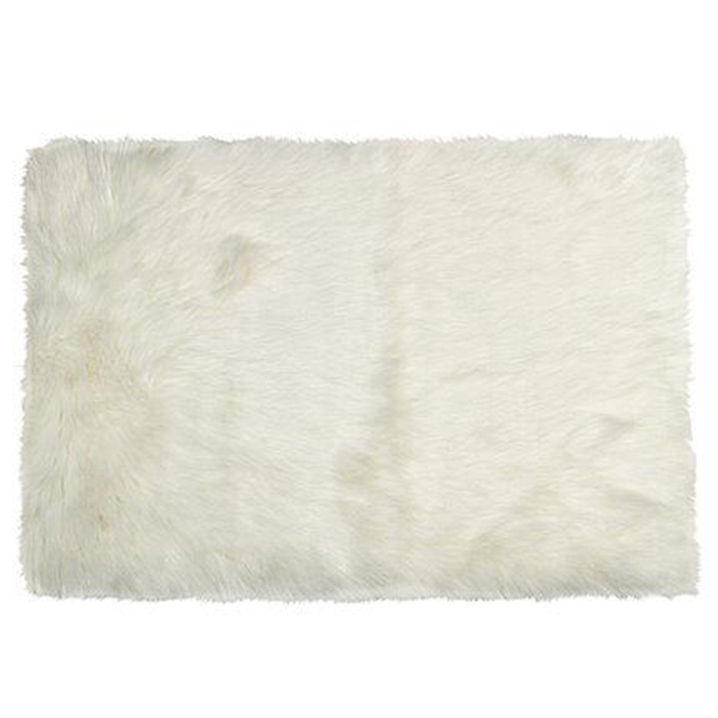 2' X 3' Black Faux Sheepskin Animal Print Washable Area Rug
