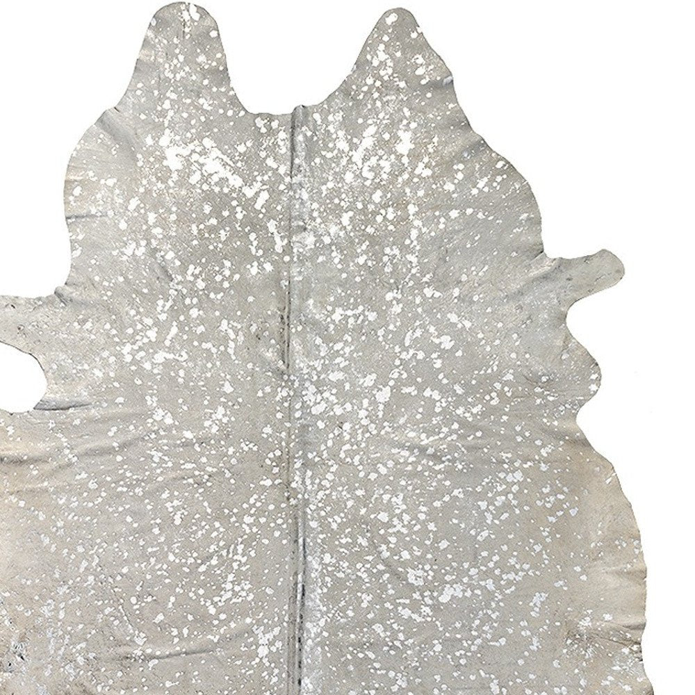 6' X 7' Natural Cowhide Cowhide Print Area Rug