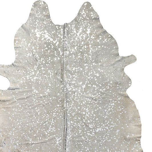 6' X 7' Natural Cowhide Cowhide Print Area Rug