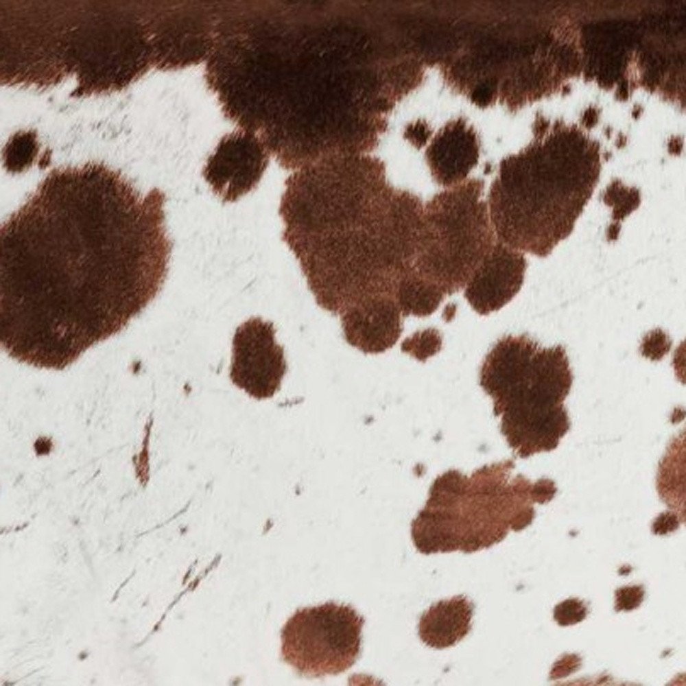 6' X 7' White Cowhide Cowhide Print Area Rug