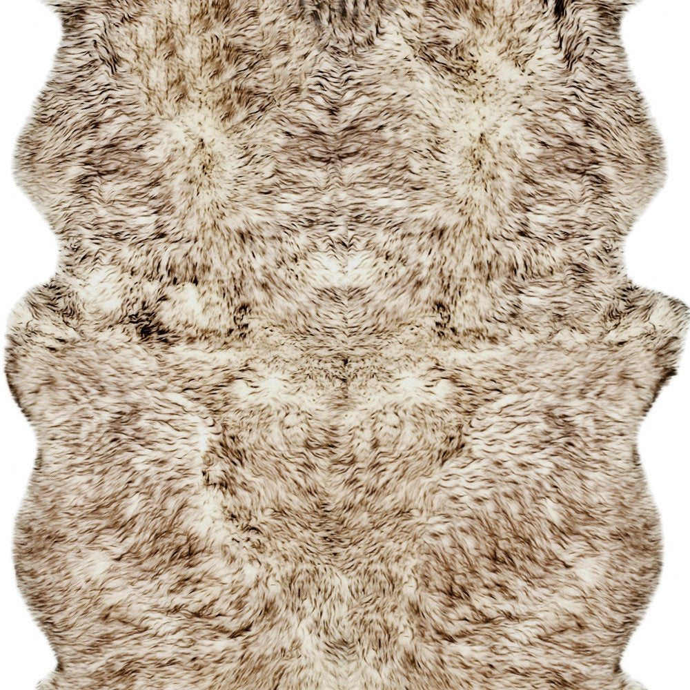 4' X 6' Gray Genuine Sheepskin Handmade Area Rug