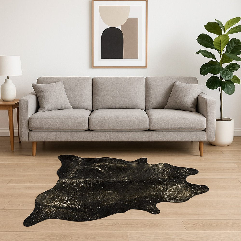 5' X 7' Gray Cowhide Area Rug