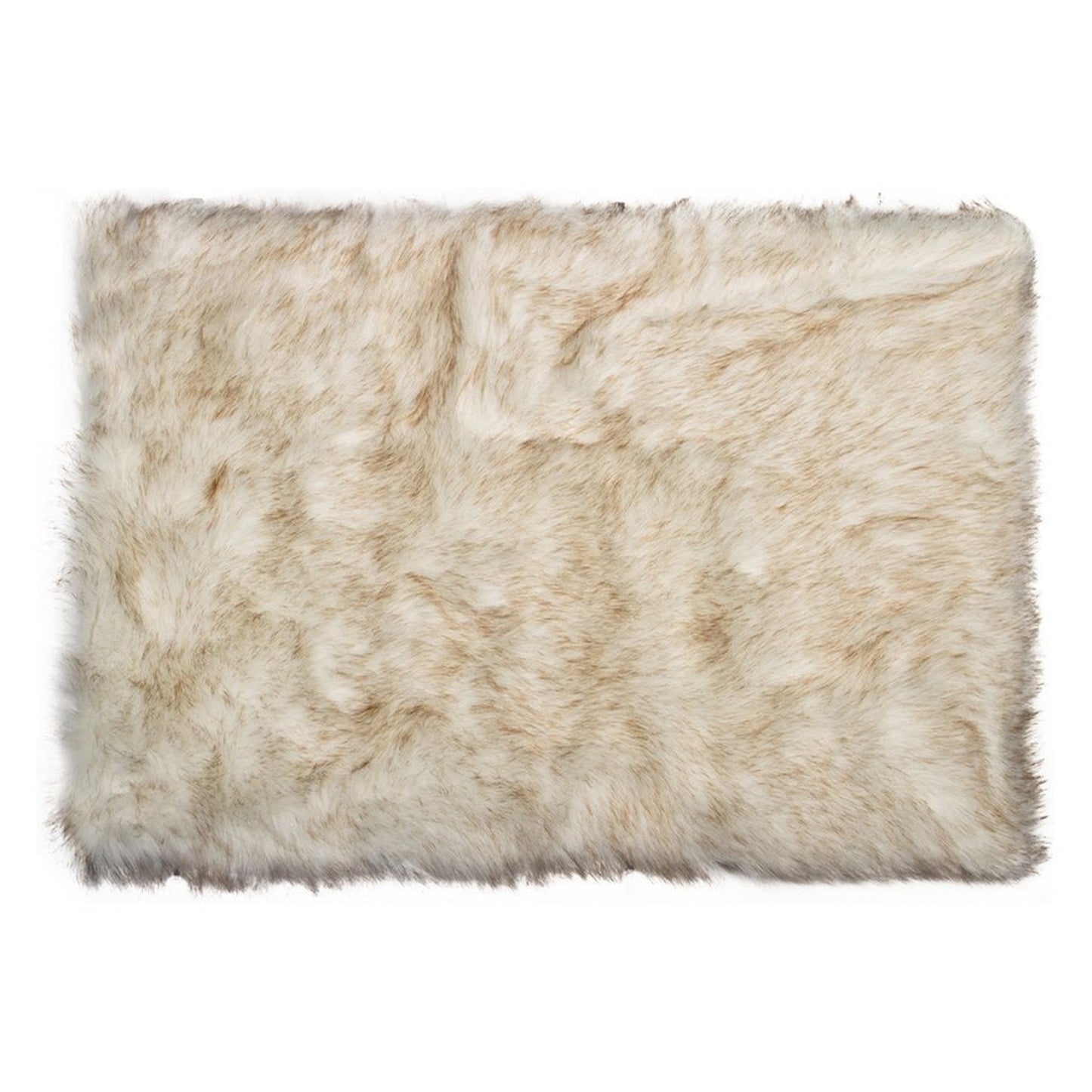 2' X 3' Black Faux Sheepskin Animal Print Washable Area Rug