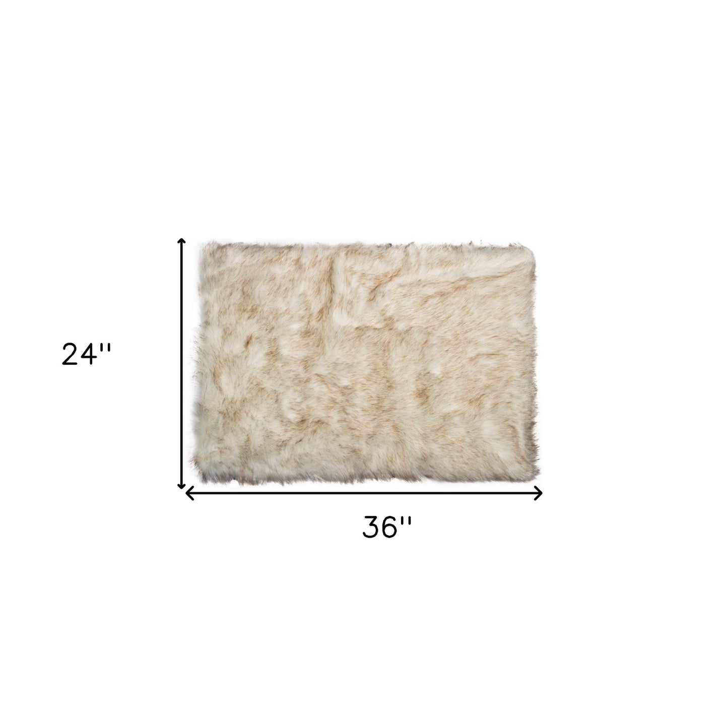 2' X 3' Black Faux Sheepskin Animal Print Washable Area Rug