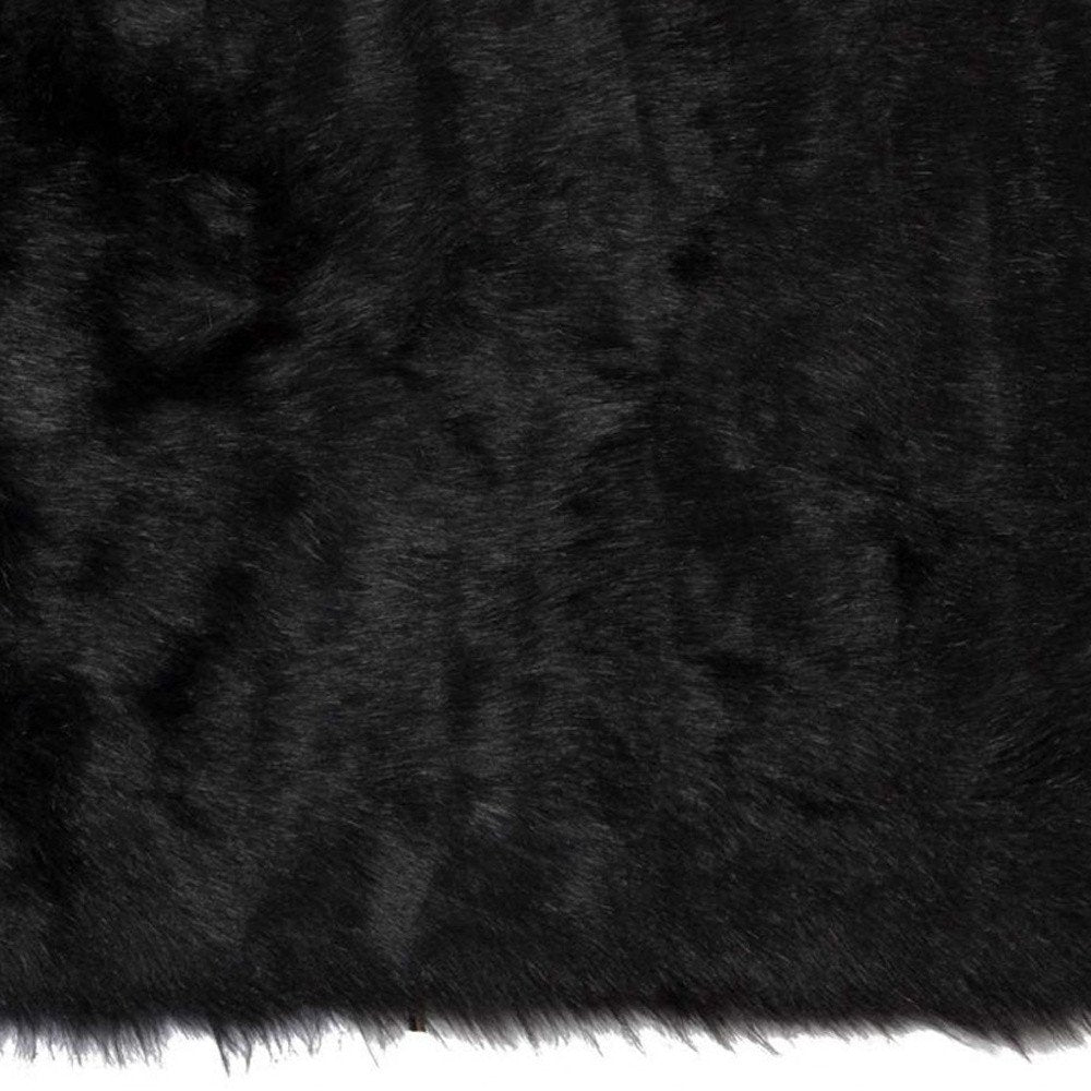 3' X 5' Off White Faux Fur Shag Area Rug