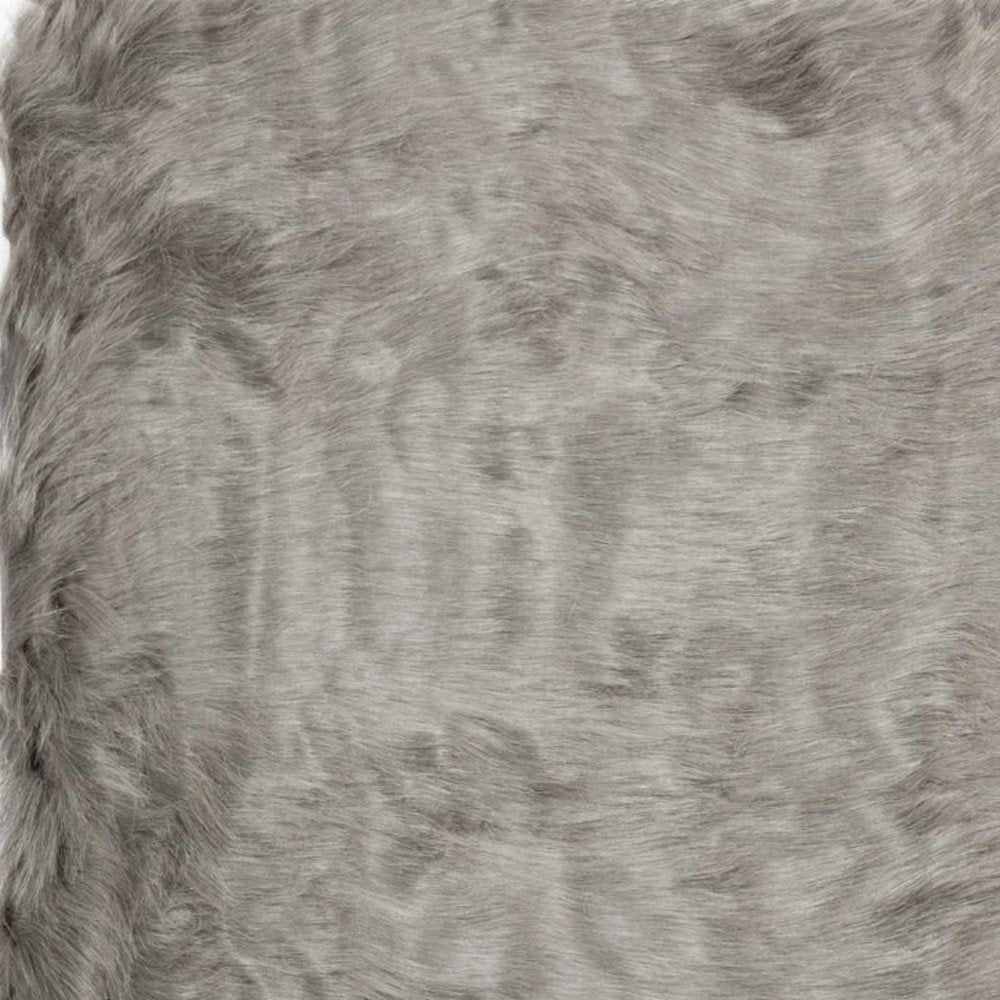 3' X 5' Off White Faux Fur Shag Area Rug
